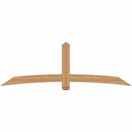Ekena Millwork Bellingham Timber Gable Bracket, Western Red Cedar, 96"W x 32"H x 5 1/2"D x 5 1/2"F, 8/12 Pitch GBW096X32X0606BEL00SWR